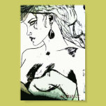 Poster of a woman, side profile posters