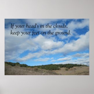 Poster of Cloudy Sky over Open Land print