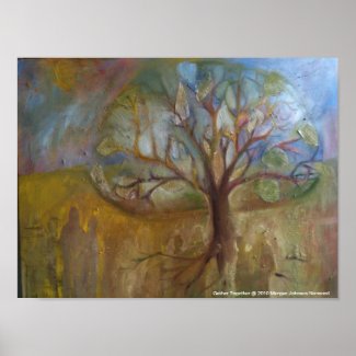 Poster of mixed media painting, Gather Together