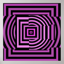Poster of the Letter E as psychedelic font