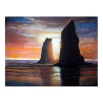 Poster of The Needles Cannon Beach Pastel Print posters