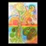 Poster or print with psychedelic colourful tree