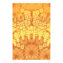 Poster: Orange Gradient Fractal: Psychedelic Art posters