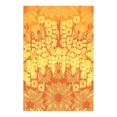 Poster: Orange Gradient Fractal: Psychedelic Art by spiritswitchboard