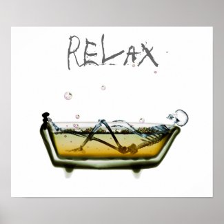 Poster- Orig Neg Relax X-Ray Skeleton Bath Time