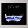 Poster- Original Relax X-Ray Skeleton Bath Time