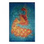 Poster: Peacock Silk Painting posters