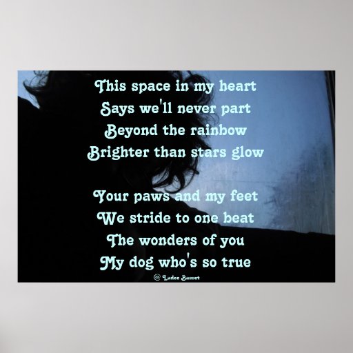 Poster Poem Ode To Dogs By Ladee Basset | Zazzle