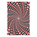 Poster: Poker Card Suits Spiral: Black Jack posters
