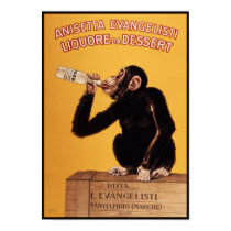 Poster/Print: Anissetta Liquor Monkey by VintagePets Poster/Print: Anissetta Liquor Monkey