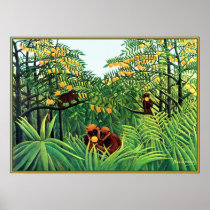 Poster/Print: Apes in the Orange Grove by Rousseau