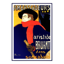 Poster/Print: Aristide Bruant by Toulouse Lautrec by VintageCabaret Poster/Print: Aristide Bruant by Toulouse Lautrec