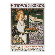 Poster Print: Art Nouveau - L.Rhead - Thanksgiving