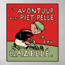 Poster Print: Bicycle Adventures of Piet Pelle