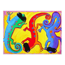 Plakat Druck-Carribean Eidechsen poster