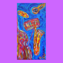Poster Print - Cool Blue Jazz posters