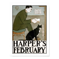 Poster Print: Harper's February - Edward Penfield