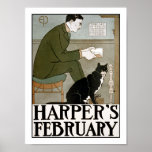 Poster Print: Harper's February - Edward Penfield
