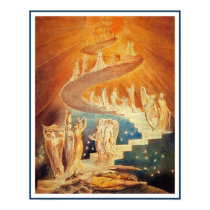 Poster/Print: Jacob's Ladder - William Blake by Aquavel Poster/Print: Jacob's Ladder - William Blake