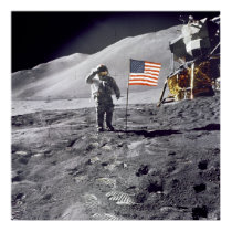 Poster/Print: Man on Moon - NASA 1969 by VintageCabaret Poster/Print: Man on Moon - NASA 1969