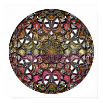 Poster/Print: Metallic Crystal Kaleidoscope by Aquavel Poster/Print: Metallic Crystal Kaleidoscope