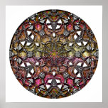 Poster/Print:  Metallic Crystal Kaleidoscope