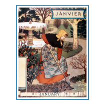 Poster/Print: Month of January - Janvier by VintageCabaret Poster/Print: Month of January - Janvier