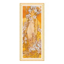 Poster/Print: Mucha - Flowers - Lily by VintageCabaret Poster/Print: Mucha - Flowers - Lily