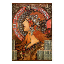 Poster/Print: Mucha - "Savonnerie de Bagnolet" by VintageCabaret Poster/Print: Mucha - "Savonnerie de Bagnolet"