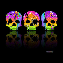 Poster, Print - POP ART SKULLS