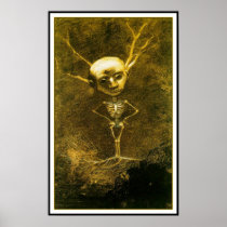 Poster/Print: Skeleton Man by Odilon Redon