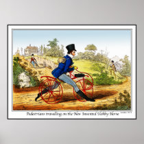Poster/Print: The Hobby Horse:  Bicycle Prototype