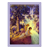Poster/Print: Waterfall - by Maxfield Parrish by Aquavel Poster/Print: Waterfall - by Maxfield Parrish