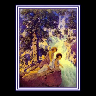 Poster/Print: Waterfall - by Maxfield Parrish