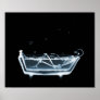 Poster/Print X-Ray Skeleton Bath Black Blue