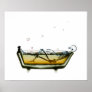 Poster/Print X-Ray Skeleton Bath Original Negative