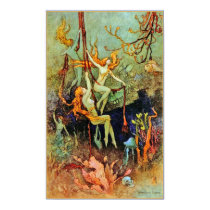 Poster/Prints: Fairy Mermaids - Warwick Goble by Aquavel Poster/Prints: Fairy Mermaids - Warwick Goble