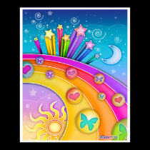 Poster, Prints - Retro Pop Art Sixties Sky