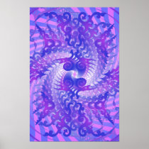 Poster: Psychedelic Purple Spiral: Vector Art