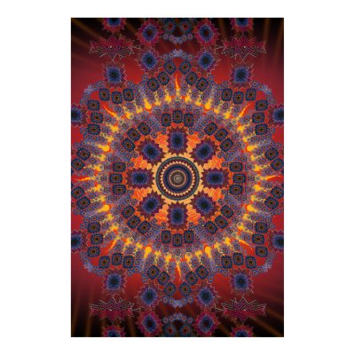 Poster: Psychedelic Spiral: Multi-Color Fractal by spiritswitchboard
