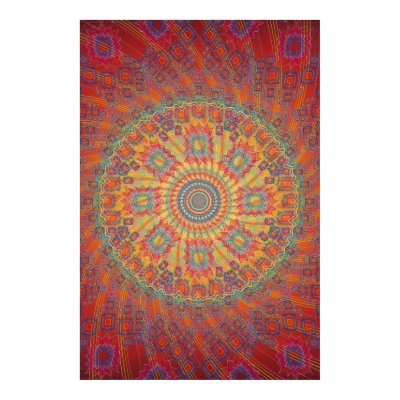 Poster: Psychedelic Spiral: Multi-Color Fractal by spiritswitchboard