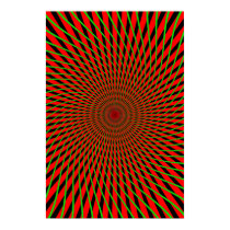 Poster: Psychedelic Spiral: Red Green: Trippy posters