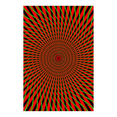 Poster: Psychedelic Spiral: Red Green: Trippy by spiritswitchboard