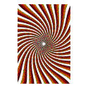 Poster: Psychedelic Spiral: Red Yellow: Trippy posters