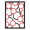 Poster Red and Black Circles print