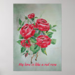 Poster Red roses