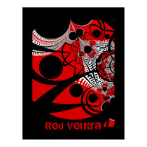Poster Red Ventra Abstract with text posters