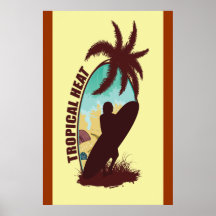poster retro de la persona que practica surf A PAR