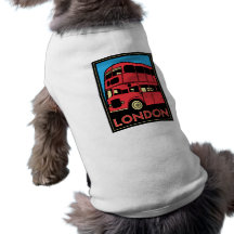poster retro del art déco de Londres Westminster I Ropa De Mascota
