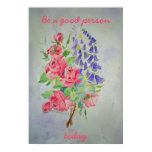 Poster Roses and Digitalis Poster Roses and Digitalis